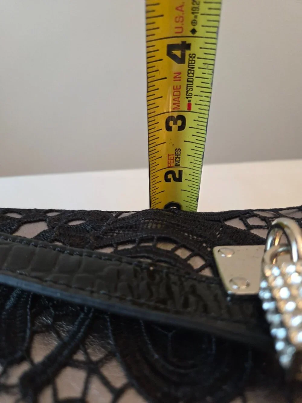 Vintage 1980s Koret Black and Lace Shoulder/Clutch